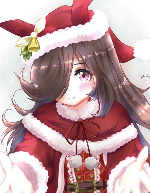 #ウマ娘 
#ライスシャワー 
#イラスト 
サンタライスはいかがですか?🎁 