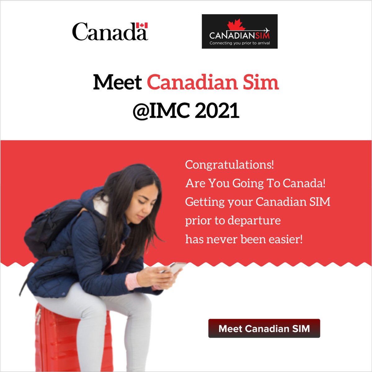 alkamalik7's tweet photo. Canadian Sim connects Canadian bound students & newcomers to a world of possibilities, the moment they land, with a true Canadian solution.
Register Here: https://t.co/YRPx8bfyjP
#IMC2021 #Canada #India #partnercountry #Indianmobilecongress2021 #TradeCommissionerService https://t.co/kon7fWrDmY
