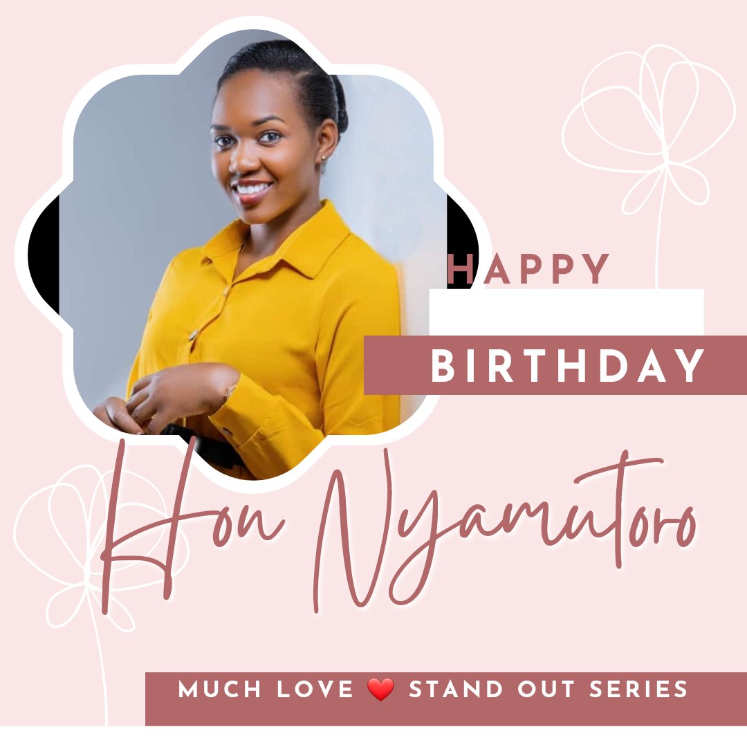 eaijuka's tweet photo. A Happy Plus One Dearest Nyam Nyam &amp; Uganda's National female Youth Member of Parliament! You can only THRIVE @PNyamutoro 🍾 🥂 
Enjoy your favs 😉 👇
#StandOutSeries
#SubscribeToMyChannel❤❤💫
https://t.co/DjsfduduYJ https://t.co/mGAwdevFeM