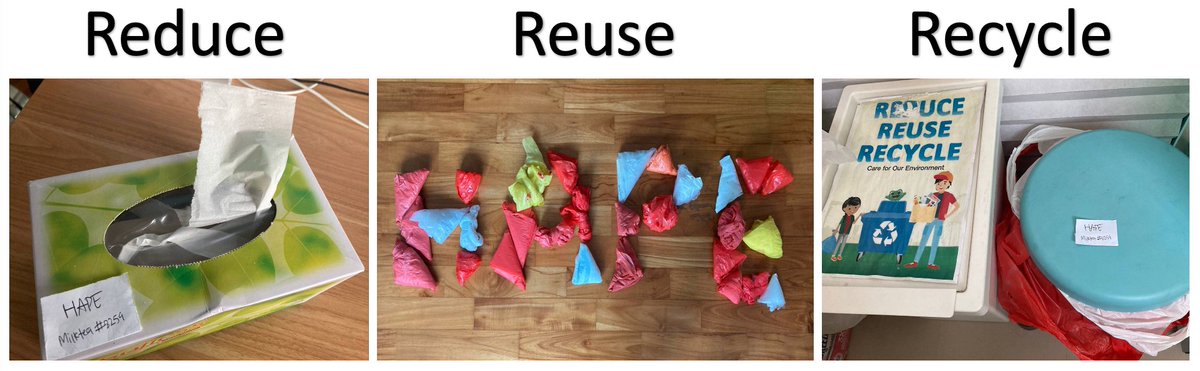 Milktea_618's tweet photo. This is how my family play our part in saving the environment! #HAPEBEASTGANG #HAPETUREDAY @HAPEBEASTGANG 

Reduce: We use half a tissue at a time (whole tissue too much!)

Reuse: We fold the plasic bags from grocery stores &amp; reuse them.

Recycle: We have a separate recycle bin! https://t.co/RjwpQ1URl8