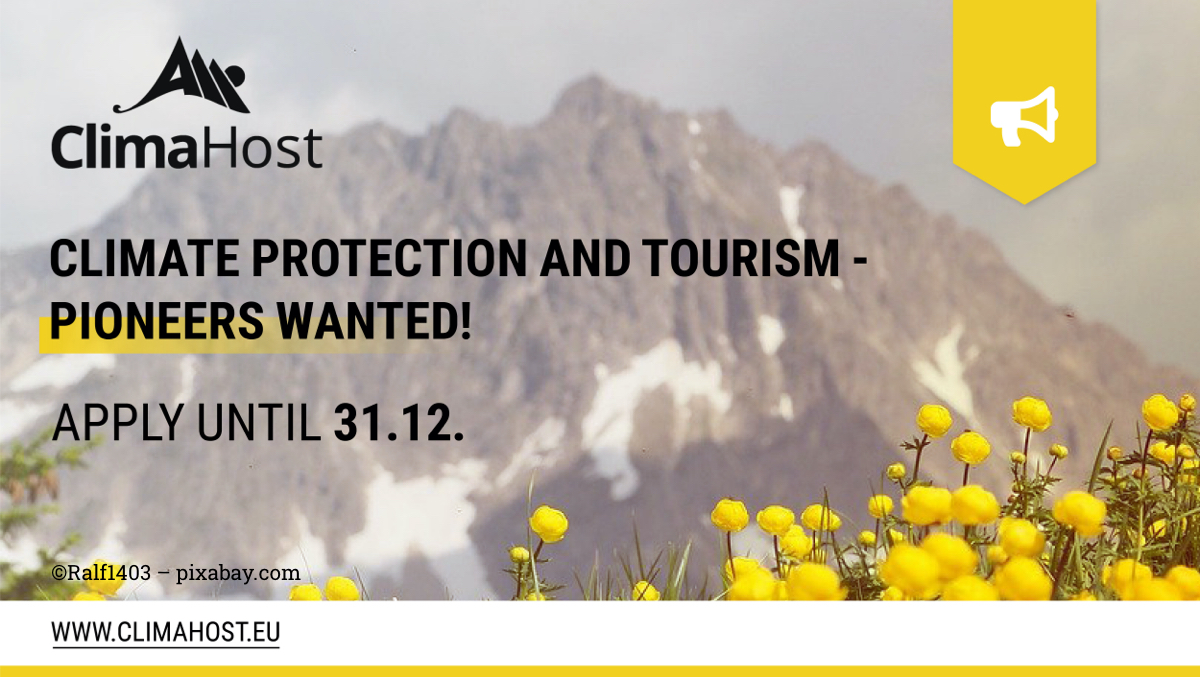 alpconv's tweet photo. 📣 Hotels, guesthouses or #Alpine huts can still apply for the second #ClimaHost competition until 31 December! The competition is open to Alpine accommodation establishments with exemplary #ClimateProtection measures. @adelphi_berlin @bmu

ℹ️ https://t.co/SU4epwzH79 https://t.co/8LPHhyUGV5