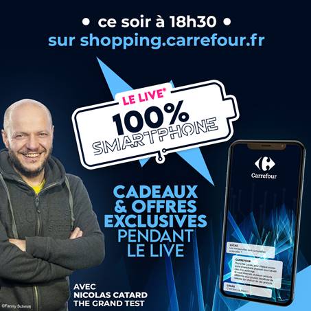 The live to be c'est ce soir ! 👇
shopping.carrefour.fr

Remportez notre superbe Pack Power U30 + Wibuds Pocket en participant au jeu-concours du live shopping @carrefour à 18h30 ! 🔥