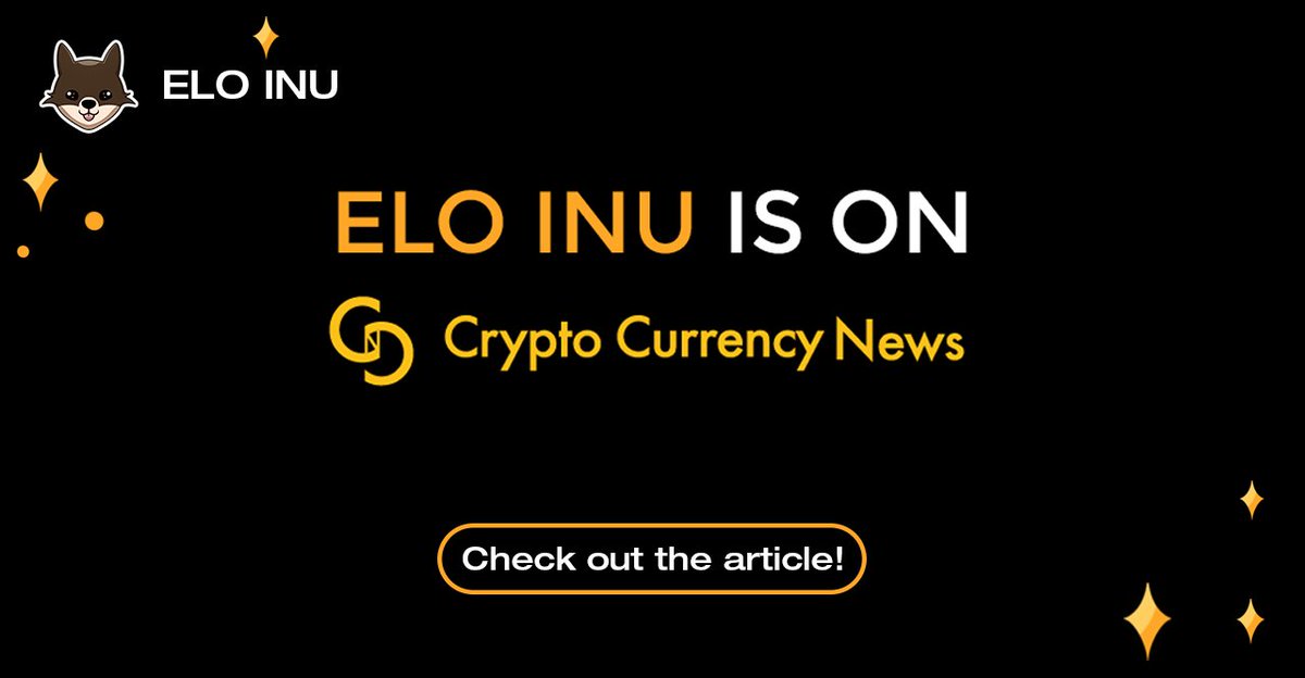 Elo Inu is now also Featured on Cryptocurrencynews 🥳

📰Make sure to check it out If you would like to learn more: cryptocurrencynews.com/the-meme-token…

Presale (Today, 14:00 UTC):  pinksale.finance/#/launchpad/0x…