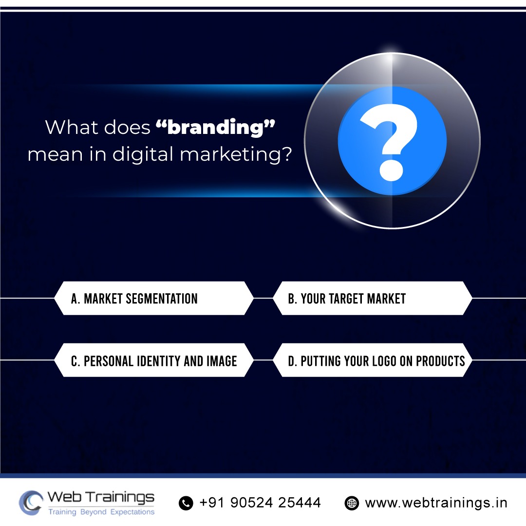 Are you a marketing pro? Is Digital Marketing important for your business? test your insight with our Digital Marketing Quiz

#webtrainings #digitalmarketing #quiz #branding #MarketSegment #personalidentity #business #marketingpro