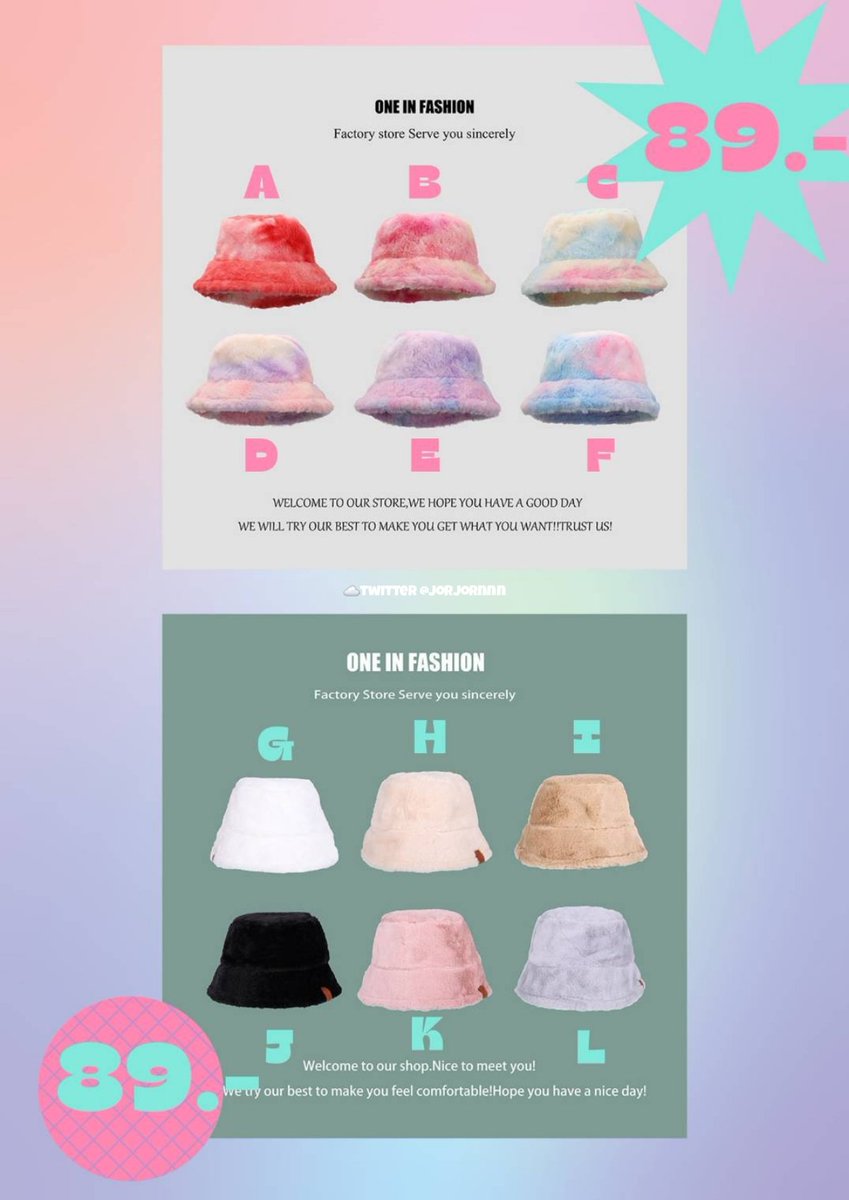 jorjornnn's tweet photo. ☁️𝑝𝑙𝑠 𝑟𝑡 สุ่มแจก1ใบ
สุ่มจากคนรีทวิต+ฟอล🥞

ꔛราคาพิเศษสำหรับคนรีทวิตนี้ 
ลดเหลือ 89 บาททุกใบ ʕ •́؈•�� ₎

สั่งซื้อทาง dm
รับใบไหนแจ้งได้เลยนะคะ ex. หมวกA,G
#หมวก #หมวกเกาหลี #หมวกแฟชั่น #แจกฟรีไม่ฟอลได้ไง #หมวกบัคเก็ต https://t.co/8GRYRcu9S6