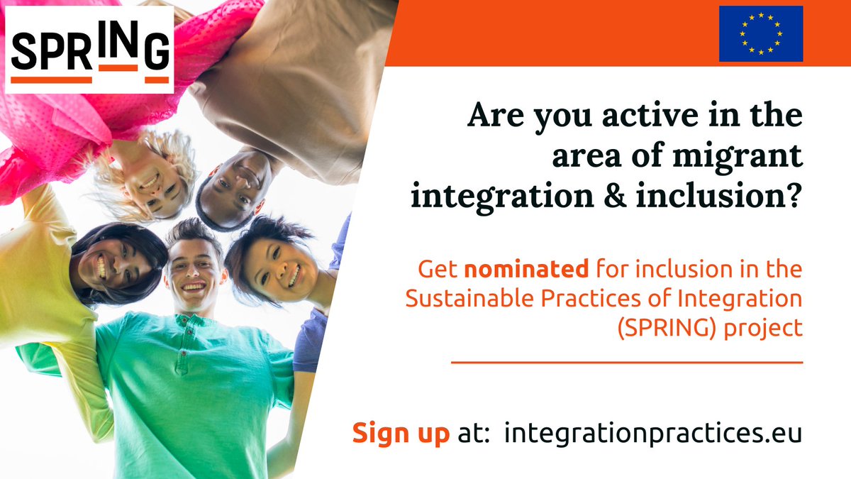 H2020_sprINg's tweet image. 👥Do you work in the area of migrant #integration &amp;amp; inclusion in 🇪🇺? 

Would you like to contribute to @H2020_sprINg project by sharing your experience &amp;amp; knowledge?

Join us 👉integrationpractices.eu &amp;amp; help us tailoring our services to the needs of field practitioners!