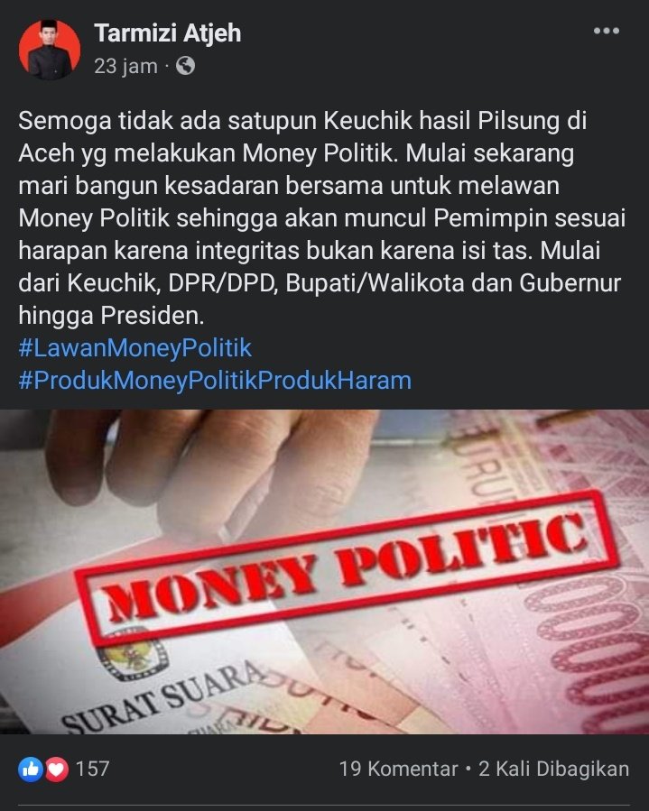 rakan_tarmizi's tweet photo. Sumber : Facebook @TarmiziAtjeh
#AwakDroe 
#YangKanaBekTabohYangGadohTamita
#PartaiAceh https://t.co/eco2rg4ZNo
