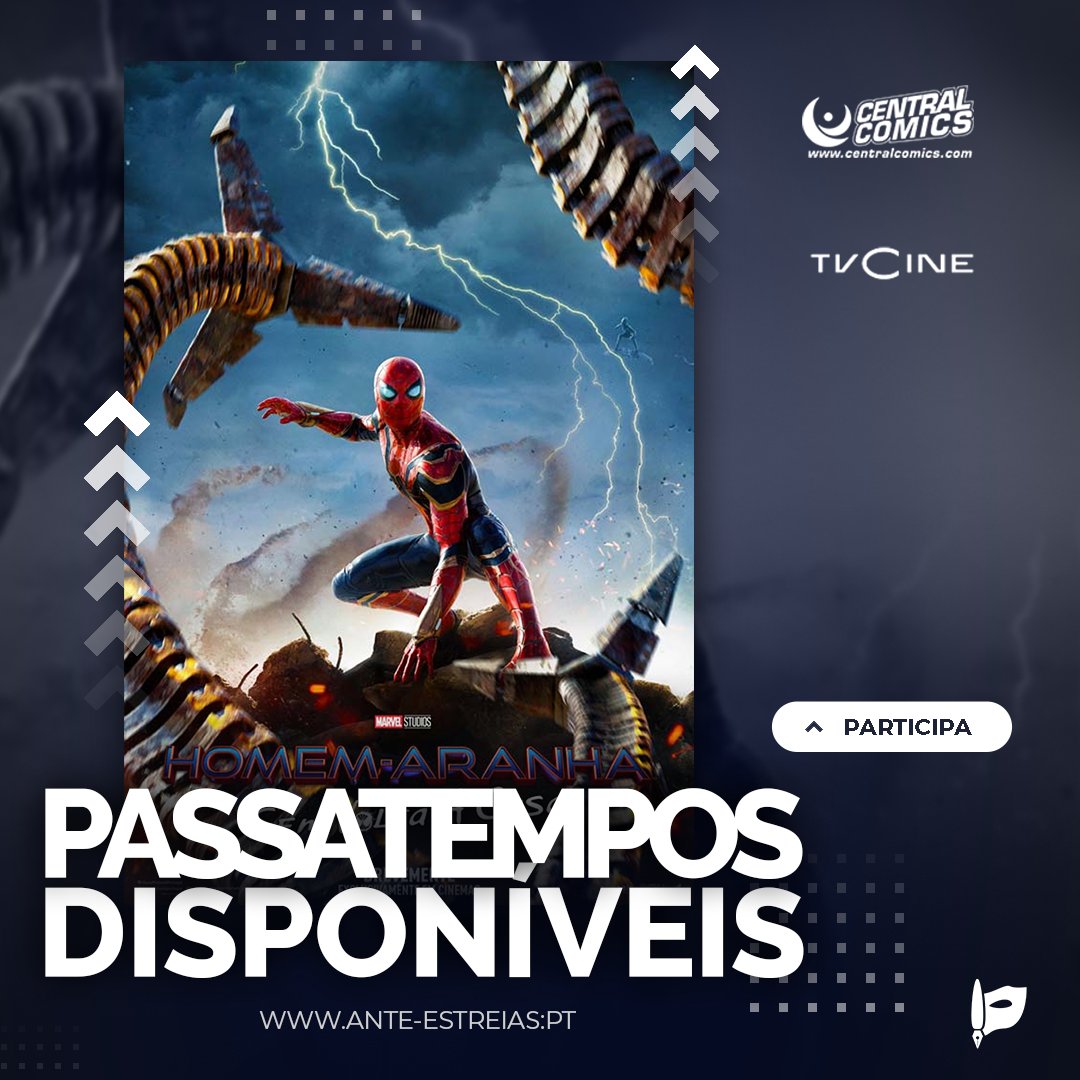 reviewsrso's tweet photo. Ante-Estreias - Passatempos Cinema
NOVOS Passatempos adicionados para o filme:
.
🎬"Homem-Aranha: Sem Volta a Casa" 🎬
Estreia dia 16 de Dezembro nos cinemas!
.
Participa Já! ↴↴
.
🎬 https://t.co/UslcshKWaF 🎬
.
#passatempos #antestreia #gratis #gratuito #filme #filmes #Ação https://t.co/swJLeHRaJY