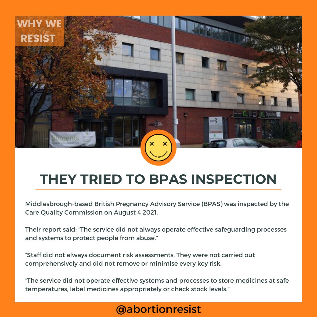 abortionresist's tweet photo. Just one of the many reasons #WhyWeResist. 👊
A fantastic display of BPAS (who are the UK’s largest abortion providers) taking the proper steps to protect women. 🙄
@bpas_1968 don’t care about women. 😑 https://t.co/clg69aOy1w