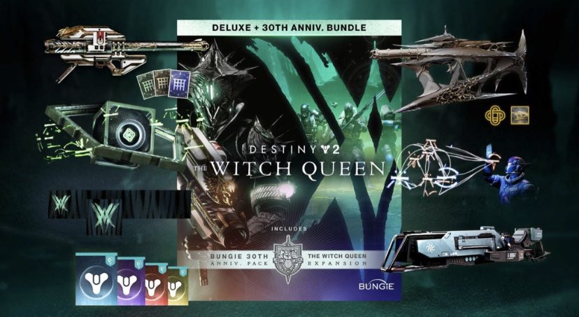 Giving Away 1x Destiny 2 The Witch Queen Deluxe Edition + Bungie 30th Anniversary Bundle. STEAM ONLY.

To enter:
✅- Follow <a href="/Forbseyy/">Forbsey</a> 
✅- Like
✅- Retweet 

Winner will be pulled 13th GOOD LUCK  ❤️