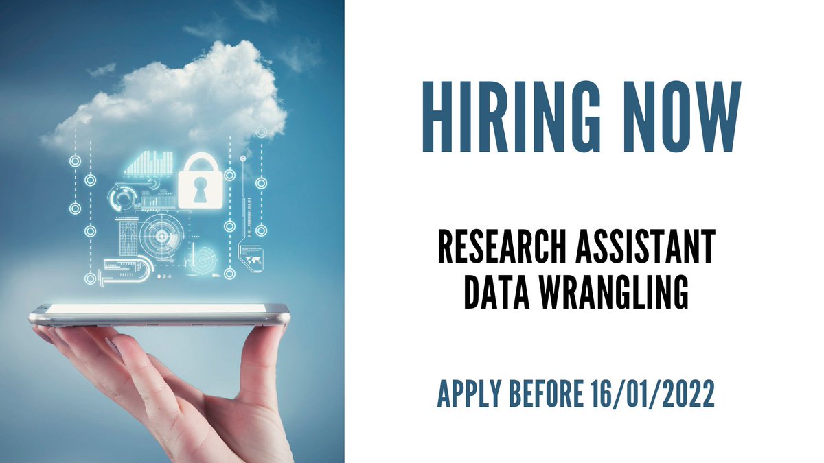 We are looking for an enthusiastic Research Assistant in #DataWrangling to join our team. You will be involved in the process of transforming and mapping #research data.

Apply ➡ jobs.manchester.ac.uk/displayjob.asp…

#EpiJobs #allstats #WeAreHiring #Jobs  #DataScience