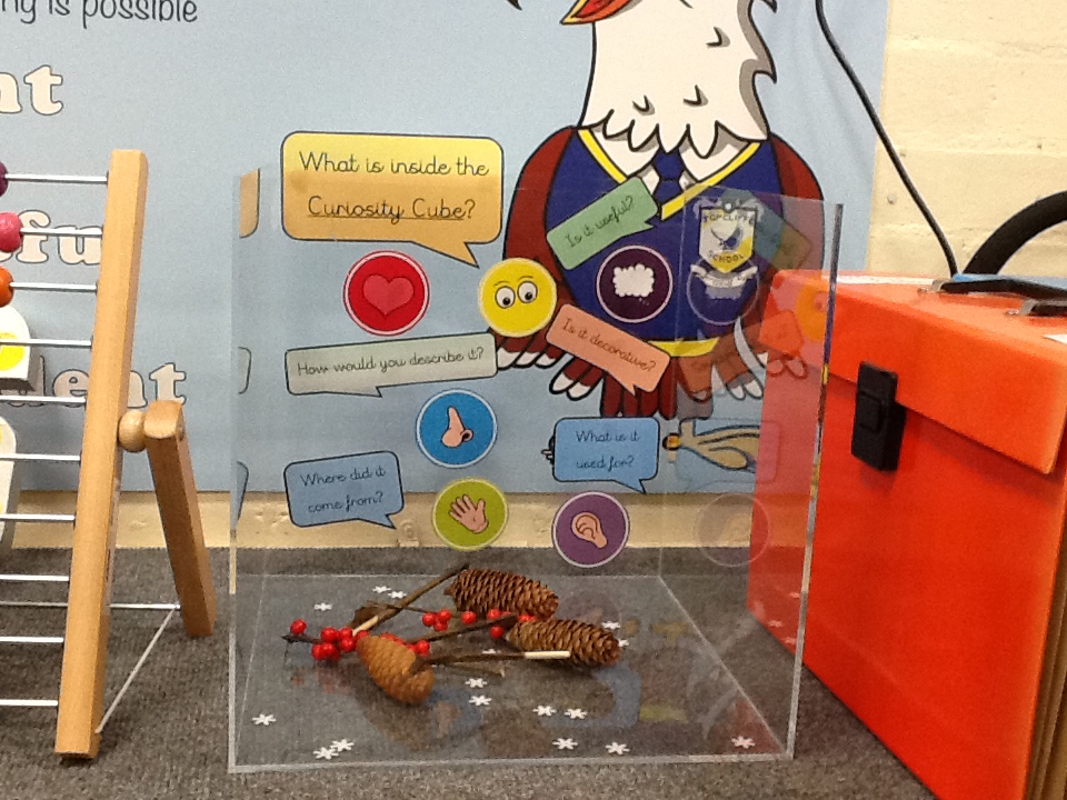 MrsSJones5's tweet photo. What can you see in our Curiosity Cube? #year4 #curiositycube #loveforlearning #developingoracy https://t.co/DZA74jh0Pl