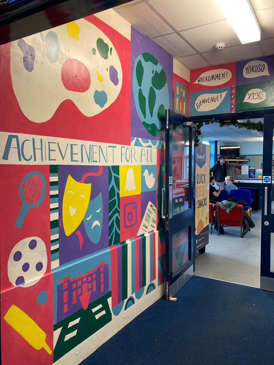 SherburnArt's tweet photo. 6th Form Mural complete! #proudteacher #teamsherburn https://t.co/nQ9xFjm5Zk