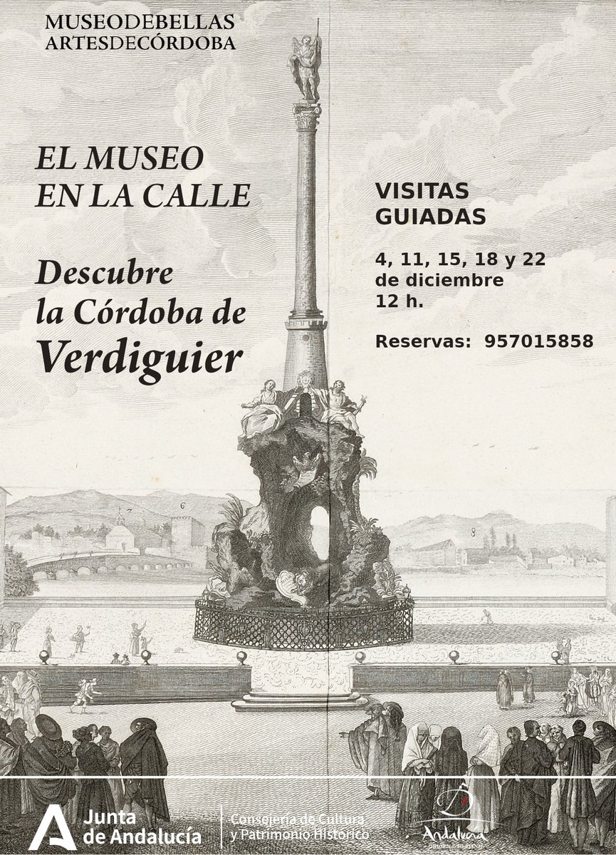 MBACordoba's tweet photo. Aún quedan plazas libres para la visita guiada del próximo sábado 11 de diciembre, a las 12:00 h. 
El @MBACordoba en la calle. Descubre la #Cordoba  de #Verdiguier. Reservas: 957015858 #PlanCCUL https://t.co/1873ThN4tz