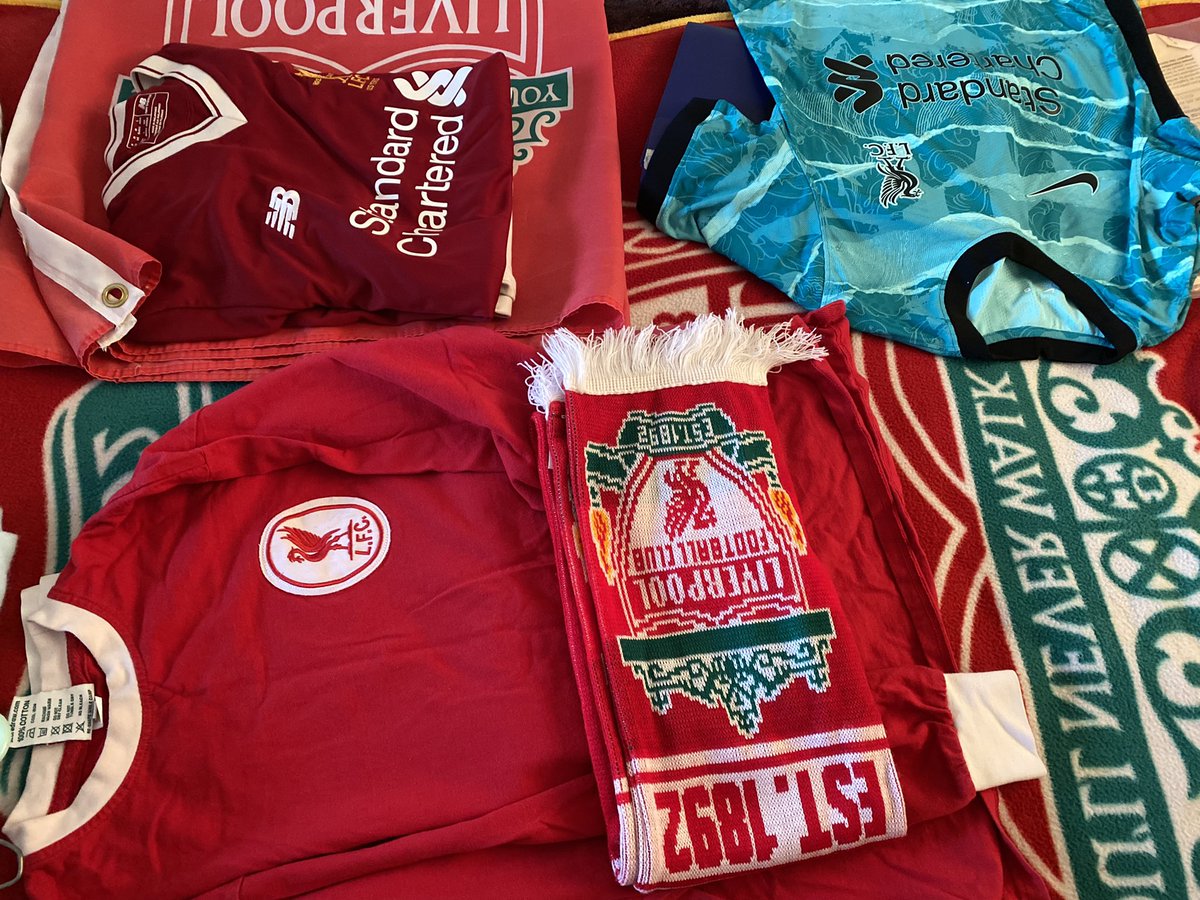 Sorting through my mum’s clothes in prep for her funeral - <a href="/LFC/">Liverpool FC</a> she will be going out in style &amp; supporting her team to the fullest!