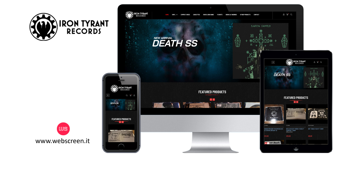 Online il nuovo #ecommerce di vinili e CD per Iron Tyrant Records ow.ly/8Nbs50H36g5

By Webscreen #digitalagency