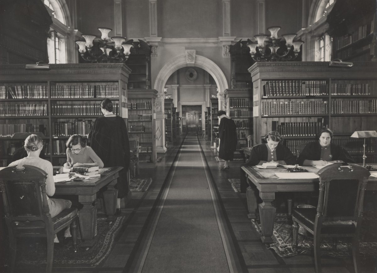 For this week's #ThrowbackThursday we're sharing a photo from 1937 of Founder's Library. Not much has changed in the 84 years since this photo was taken, and part of the library is still used by students today.