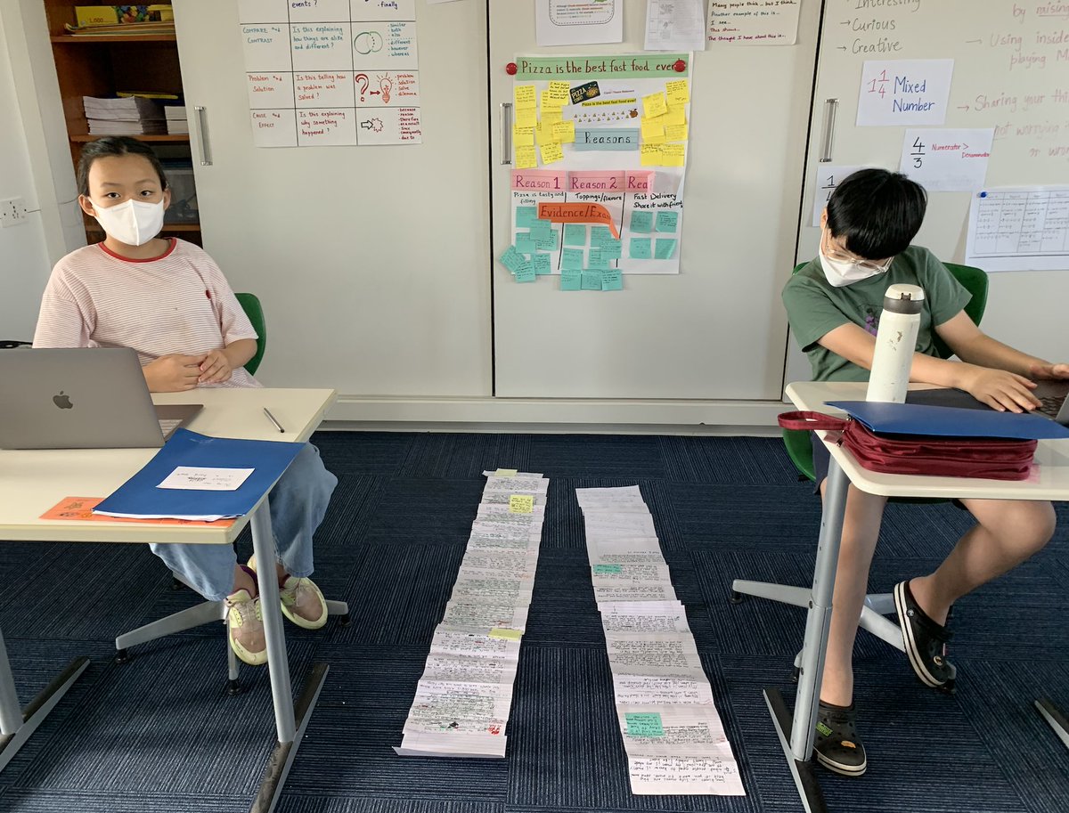 AISCElementary's tweet image. Proud 4SK Writers typing up their final Opinion Essay drafts before publishing! - Preetika #AISCElementary #AISCGrade4 #AISCInTheClassroom