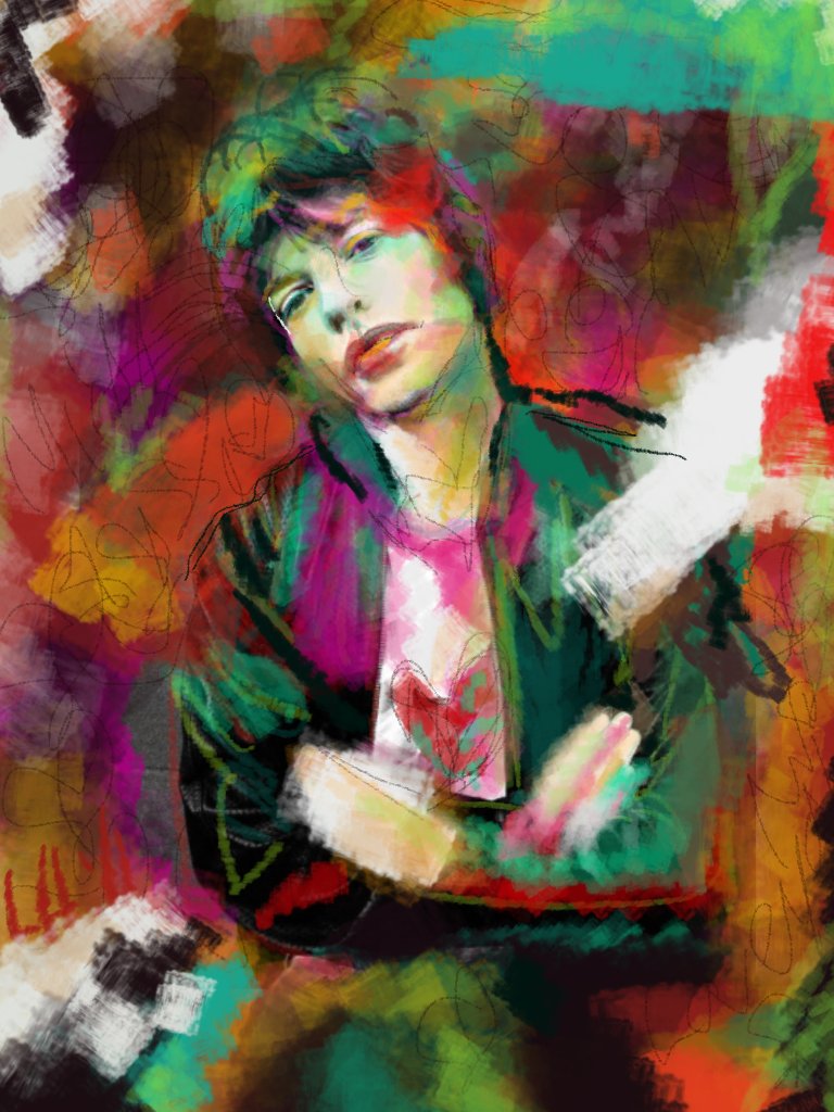 One of my favorites from my rock icons collection, Mick Jagger. laurahillart.blogspot.com/2020/10/mick-j… #mickjagger #RollingStones