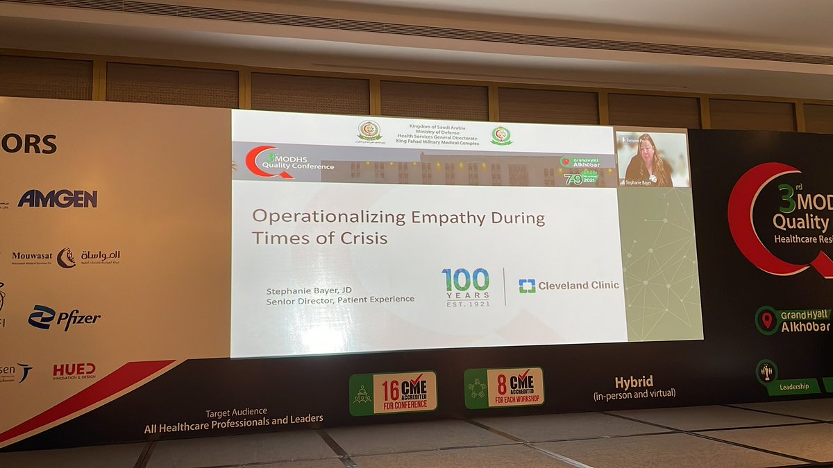 noura4's tweet photo. Patient Experience during the Pandemic by Dr Stephanie Bayer -Cleveland Clinic #3rd_MODHS_Quality_Conference https://t.co/4znbntksxH