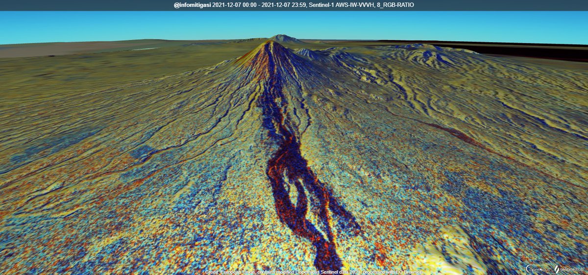 Citra satelit Sentinel1 tanggal 07/12/2021 terkait Banjir Lahar Dingin Erupsi Gunung #Semeru Jawa Timur Indonesia, Output 3D
cc: <a href="/PVMBG_/">PVMBG-BADAN GEOLOGI-KESDM</a> <a href="/PRB_BNPB/">PRB Indonesia BNPB (Disaster Risk Reduction)</a> <a href="/BNPB_Indonesia/">BNPB Indonesia</a> <a href="/podcastasap_id/">Podcast Asap_id</a>  <a href="/widjokongko/">Widjokongko</a>