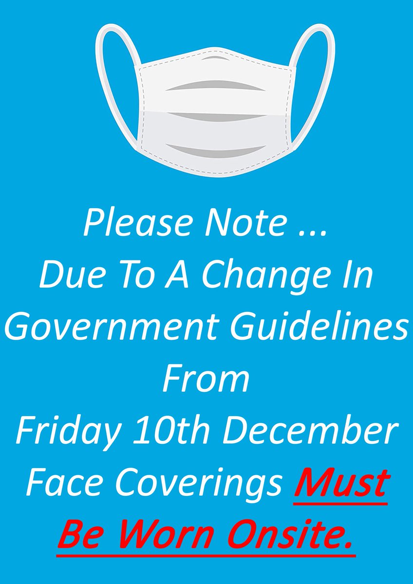 As I'm sure you're all aware government guidelines are once again changing ... From Friday 10th December centre users will be required to wear a mask in all communal areas and also in their classes / groups.