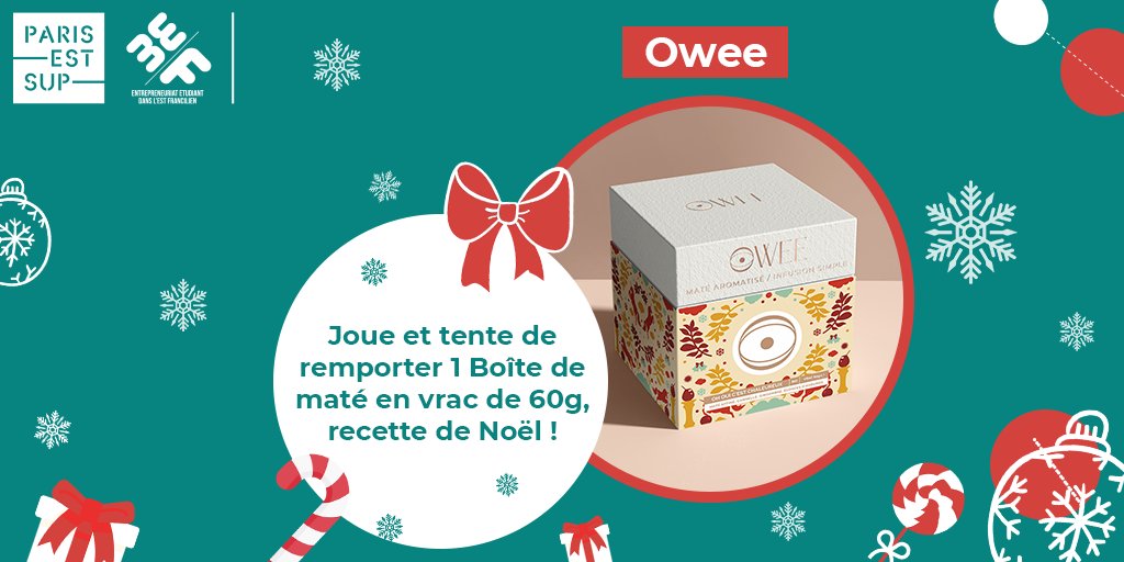 PepiteFrance's tweet image. 🎁 #CalendrierdelAvent ❄️
Aujourd'hui #Owee du #Pepite3EF te propose de remporter une boîte de maté en vrac aux saveurs de #Noel. 🍵🎄
Tente ta chance et participe au grand #JeuConcours Instagram ! 🎁
Go Go Go ➡️ bit.ly/3104UXa