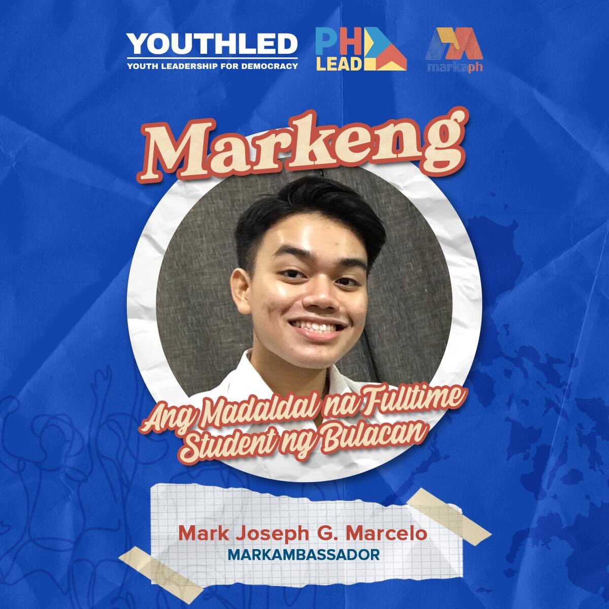 PhLead's tweet photo. Nais mo rin bang maging isang MarkAmbassador?
📣REGISTRATION IS STILL OPEN!📣

Fill-up this registration link.
https://t.co/6KuXqu4fqc

MarkAmbassador Primer:
https://t.co/ubpiPdYf8j

Let us all become an advocate for Youth-Voters Empowerment!🇵🇭

#MarkaPH
#KabilangKaSa2022 https://t.co/4ansnRx0wn