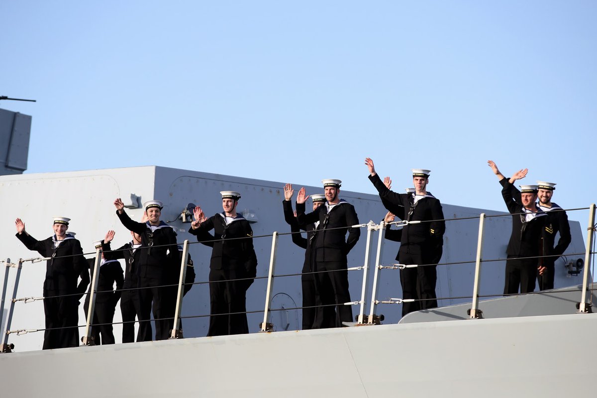 HMS Diamond and Defender welcomed home.