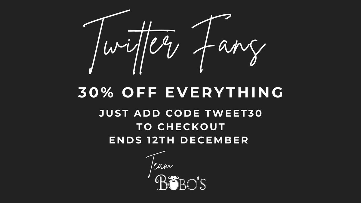 We don't know about you, but we are VERY behind with our Christmas shopping! 🤪

Bit too busy muting our Christmas group family chats and their wish lists! 🤫

Bobo's Shop 👉buff.ly/3lpKxKa

#BeardGang #BEARD #bearded #moustache #shopsmall #shopindependent #bobosbeard