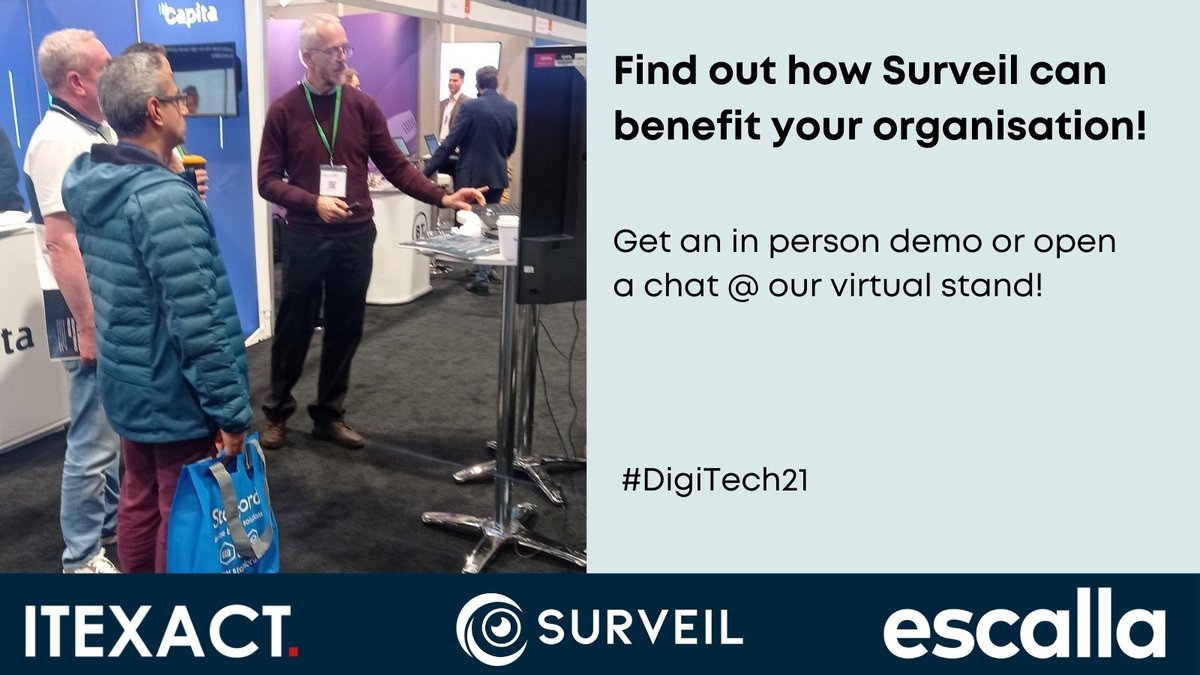 escallaTraining's tweet photo. Find out how Surveil can help your organisation to save on licensing costs, improve adoption and boost security. Visit stand S10 to learn more.
#CloudAssetManagement
@ITEXACTGlobal
#DigiTech21
#Surveil https://t.co/KS8i9Zo1xR