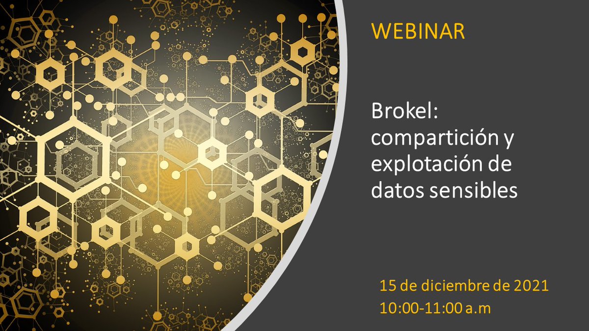 📍Tienes una cita el 15 #Diciembre 
#Brokel : compartición y explotación de DATOS SENSIBLES
🎯La gestión y #SoberaníaDelDato es uno de los GRANDES DESAFÍOS por los que TECNALIA apuesta en los próximos años.
📝¡INSCRÍBETE!
#CalidadDeVida #CreatingGrowth
bit.ly/2ZdCgRC