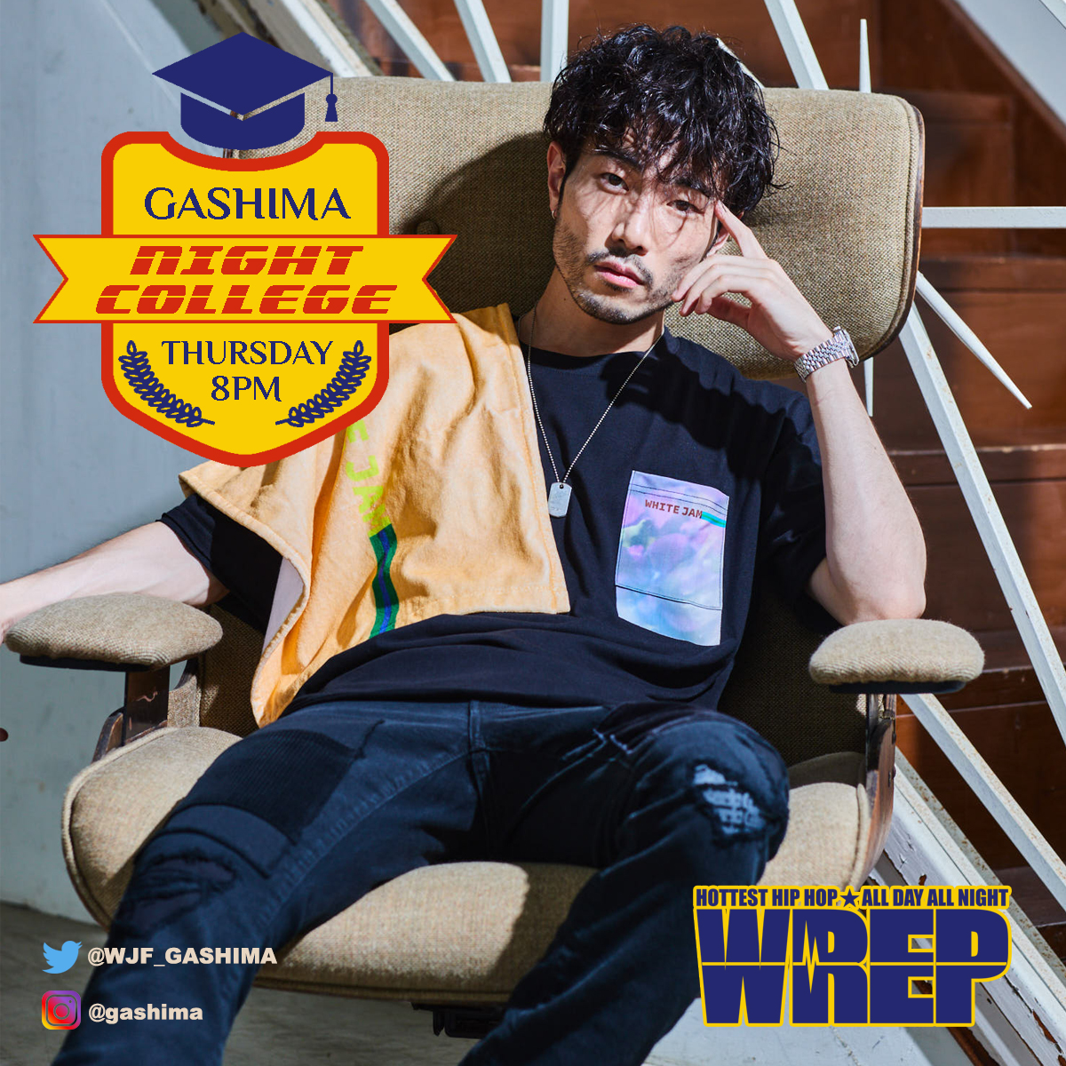 WrepRadio's tweet photo. #WREP #NowPlaying
GASHIMA (@WJF_GASHIMA )
「NIGHT COLLEGE」#ナイカレ
▼今夜のゲスト楽曲
LIPSTORM (@lipstorm ) - Higher
▼MV
https://t.co/0q5pFweqNj
▼各配信サイト
https://t.co/S0uD5IlDoj
https://t.co/EruYmiYmUG https://t.co/Qci131iQ9r
