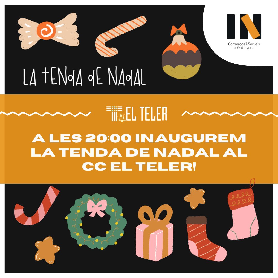 🛍️ Hui a les 20:00 obri La Tenda de Nadal al CC El Teler! Un espai IN on podràs trobar tot el que necessites 🎄 per a aquestes festes, els 🎁 regals més autentiques i tot sense eixir del poble. 😉 Aposta pel comerç local. T'esperem amb les portes obertes.
🤩 Ens veiem?
