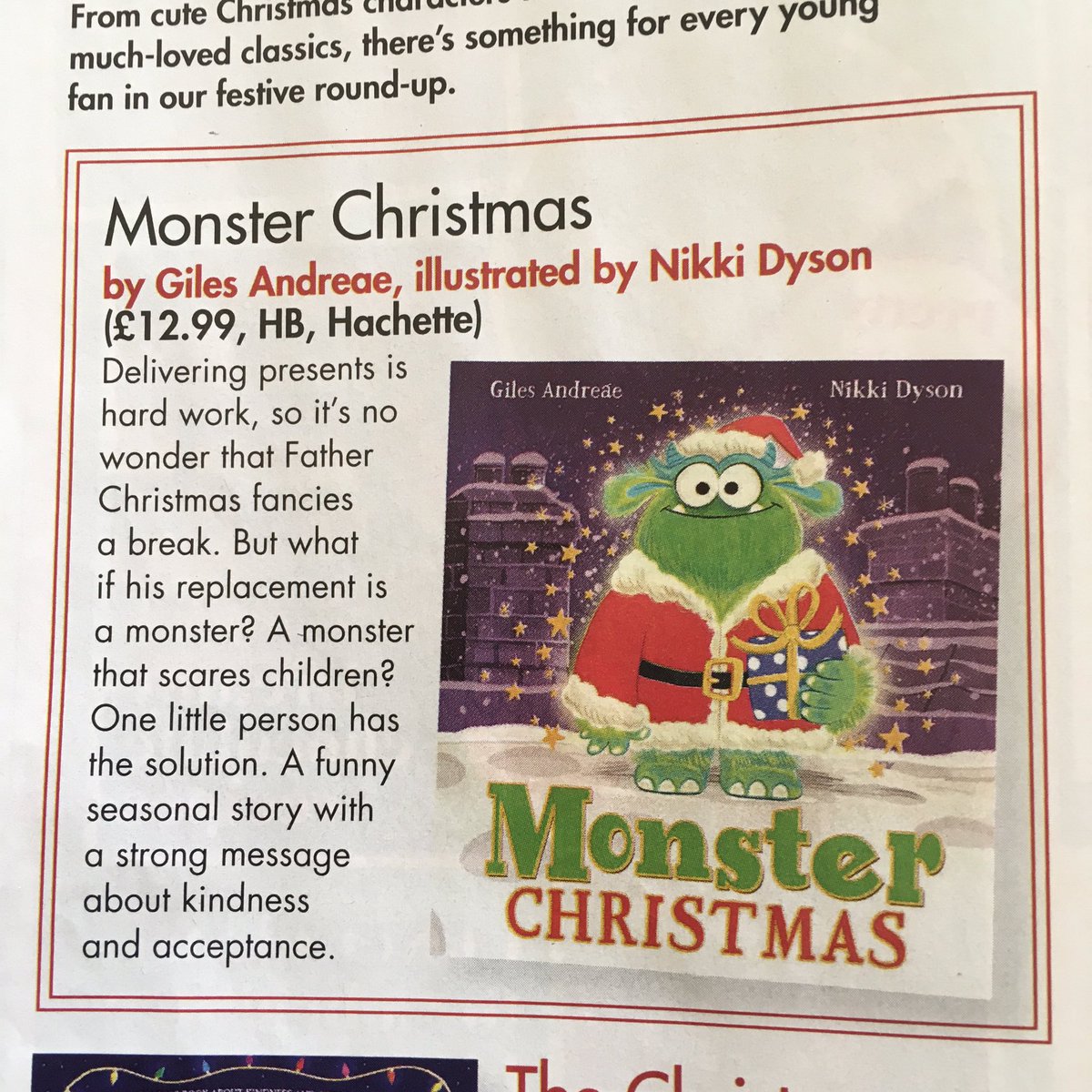 @DoodleDyson from the Christmas edition of #WomansWeekly 😊 Review by @zoeannewest (no relation!) 😁