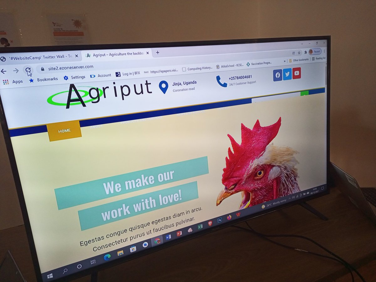 EzoneWebS's tweet photo. Team work as Websites are taking shape! Its #WebsiteCamp @WordPressJinja @EzoneWebS #Coding4Charity https://t.co/iYMc6I3OHK