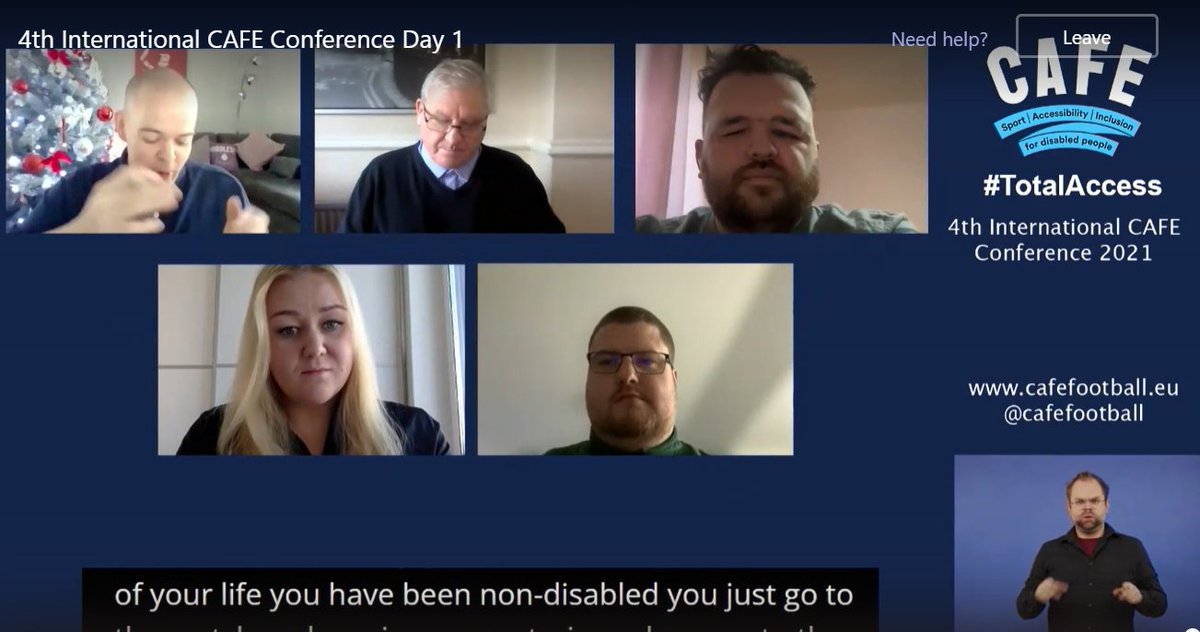 The first panel discussion of the Conference is underway, "What it is like to be a disabled away supporter", featuring <a href="/gunnersonwheels/">🎗Anthony Joy MBE 🎗</a> of the <a href="/Arsenaldsa/">Arsenal Disabled Supporters' Association</a>, <a href="/ElenPopova91/">Elena Popova</a> of the Football Union of Russia, <a href="/JonAttenborough/">Jon Attenborough</a>, Niklas Funke and Ted Morris of the <a href="/LiverpoolDSA/">Liverpool Disabled Supporters Association</a>.