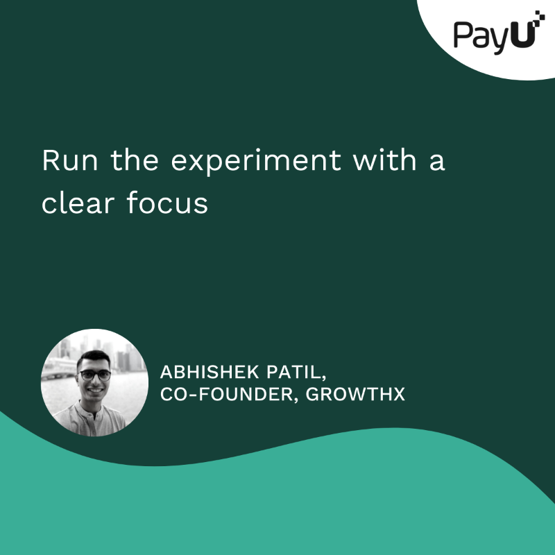 PayUindia's tweet photo. Learn more about running the right growth experiments for a successful business. Here's @abhishekpatiil, Co-founder, @Growthx_club sharing his thoughts. 

#UpstartLive #PayUIndia #Growth