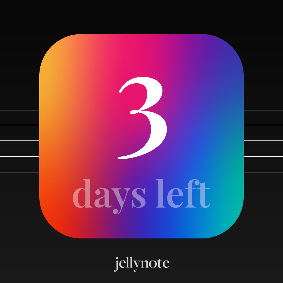 Final stretch until the end of our #crowdfunding for #PlaybyJellynote🏃