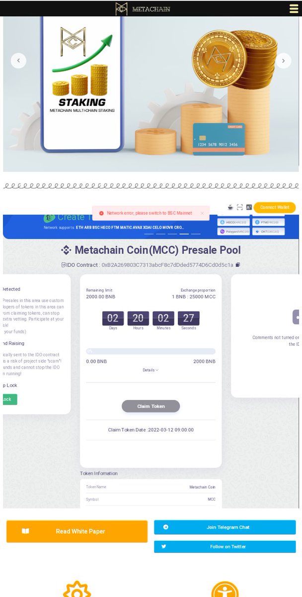 Metachain_Coin's tweet photo. You can also access the presale through our website. 
https://t.co/hb1rFItCp6

#presales #IDO #BSC https://t.co/buAdUAptOs