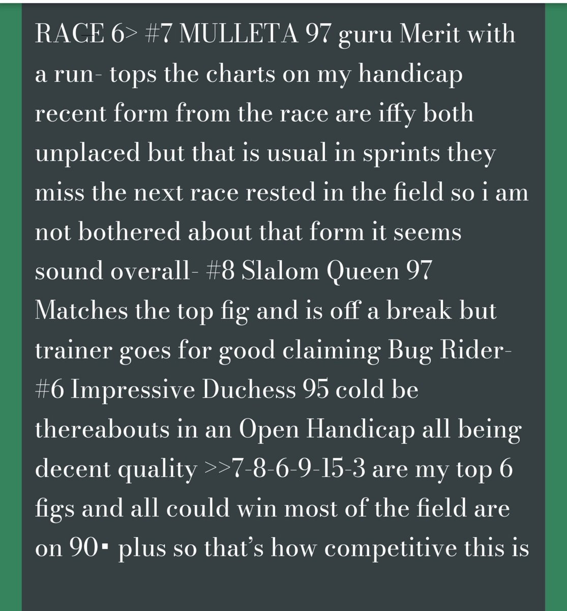 FlatracinGuruUK's tweet photo. #Race 6 #Turfontien a tough open Handicap play small exotics or eachway extra bets at bookies who cover those pro market type bets 7 places up for grabs at bet365 https://t.co/FpUgTqnlwO