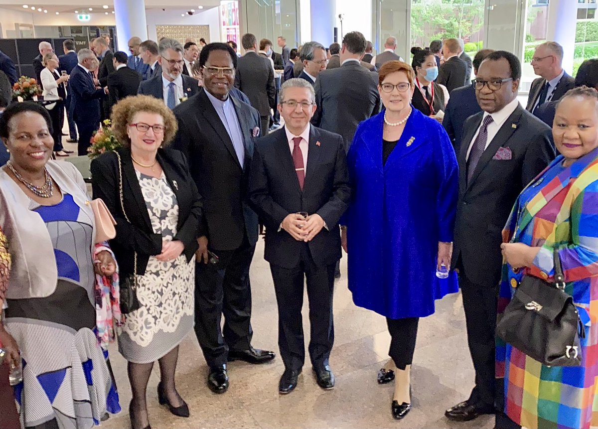 moroccoinaussie's tweet photo. Ambassador #Karim_Medrek has been glad to attend the end-of-year reception hosted by @dfat Secretary #Kathryn_Campbell, in presence of the #Governor_General of #Australia, @MarisePayne, @DanTehanWannon and @ZedSeselja in honour of the accredited #Diplomatic_Corps in #Canberra. https://t.co/lS4NGZlb14