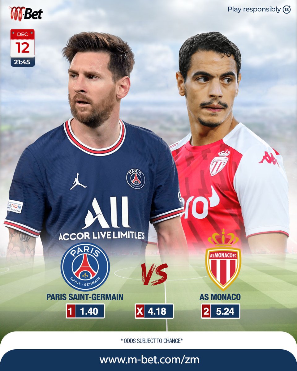 mbetcozm's tweet photo. #Ligue1 ⚽🏆 #BesOdds
PSG 🆚 AS MONACO
Who wins today? 🤔
Play LIVE games on M-Bet with the Best Odds!!
Visit 📲https://t.co/b6QVf6n70F https://t.co/41jkilQHdz