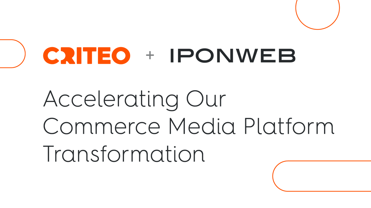 criteo's tweet photo. 📢 We’ve entered into exclusive negotiations to acquire @IPONWEB, a pioneer in #AdTech and advanced #FirstPartyData. 

🚀 Our aim is to accelerate our transformation and deliver #commercemedia outcomes at scale across the #openinternet. 

✌️Ready for the next era of advertising? https://t.co/zD3DrsQOwO