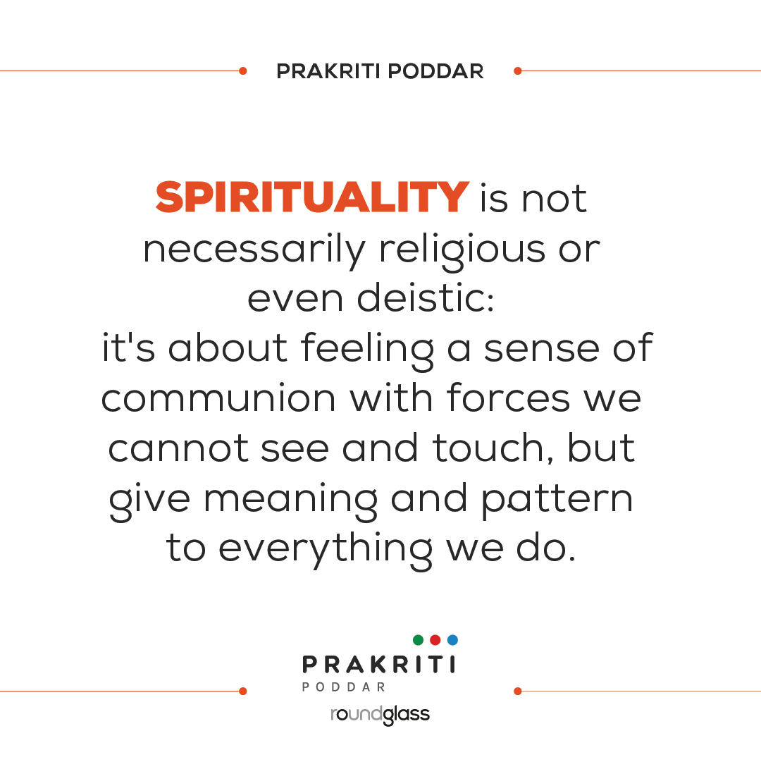 prakritipoddar_'s tweet photo. #Spirituality is not necessarily #religious or even #deistic: it's about feeling a sense of communion with forces we cannot see and touch, but give meaning and pattern to everything we do. 

#wholisticwellbeing 
#spirituality #roundglass 
#wellness #wellbeing 

@RoundGlass_ https://t.co/uKdkj3KhNH