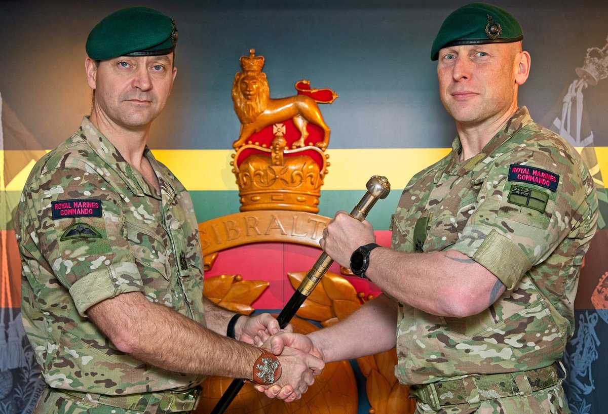 A genuine pleasure to have worked with the 15th Corps RSM WO1 Rick Angove & the very best in the next stage of your career. So a warm welcome to a good friend & the 16th Corps RSM..WO1 Nick Ollive …looking forward to the exciting times ahead. @RoyalNavy @RoyalMarines #OneNavy