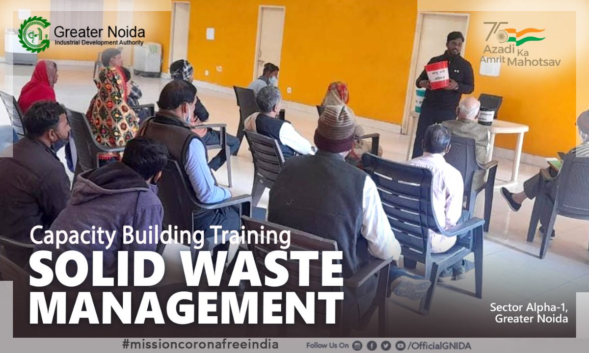 Greater Noida Industrial Development Authority (@officialgnida) on Twitter photo <a href="/OfficialGNIDA/">Greater Noida Industrial Development Authority</a> की टीम द्वारा जागरूकता अभियान के अंतर्गत सेक्टर अल्फा-1 के नागरिकों को कैपेसिटी बिल्डिंग ट्रेनिंग द्वारा सॉलिड वेस्ट मैनेजमेंट व कचरे के सही निपटान हेतु जागरूक किया गया। जिससे वे अपने शहर को स्वच्छ बनाए रखने में अपनी भागीदारी सुनिश्चित कर सकें।
#GNIDACares <a href="/OfficialGNIDA/">Greater Noida Industrial Development Authority</a> की टीम द्वारा जागरूकता अभियान के अंतर्गत सेक्टर अल्फा-1 के नागरिकों को कैपेसिटी बिल्डिंग ट्रेनिंग द्वारा सॉलिड वेस्ट मैनेजमेंट व कचरे के सही निपटान हेतु जागरूक किया गया। जिससे वे अपने शहर को स्वच्छ बनाए रखने में अपनी भागीदारी सुनिश्चित कर सकें।
#GNIDACares