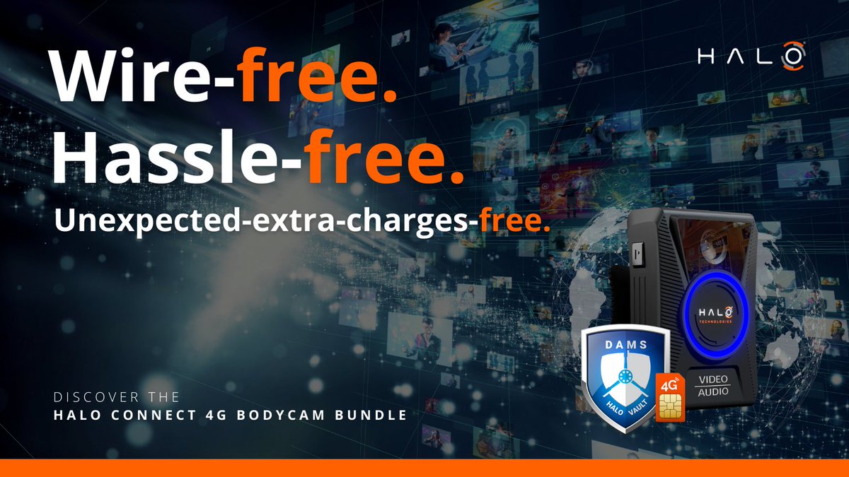 HALOSBodyCams's tweet photo. Say goodbye to clunky wired connections, end of shift time-wasting and out of bundle data charges forever. ✨
Isn’t it time you switched on to Halo?
Call us today +44 (0) 28 9023 0510 or discover more at https://t.co/rVuF8OyQOX
#BeyondBodyCams #HALOConnect #BodyCameras #4G https://t.co/av1eVmyU9a