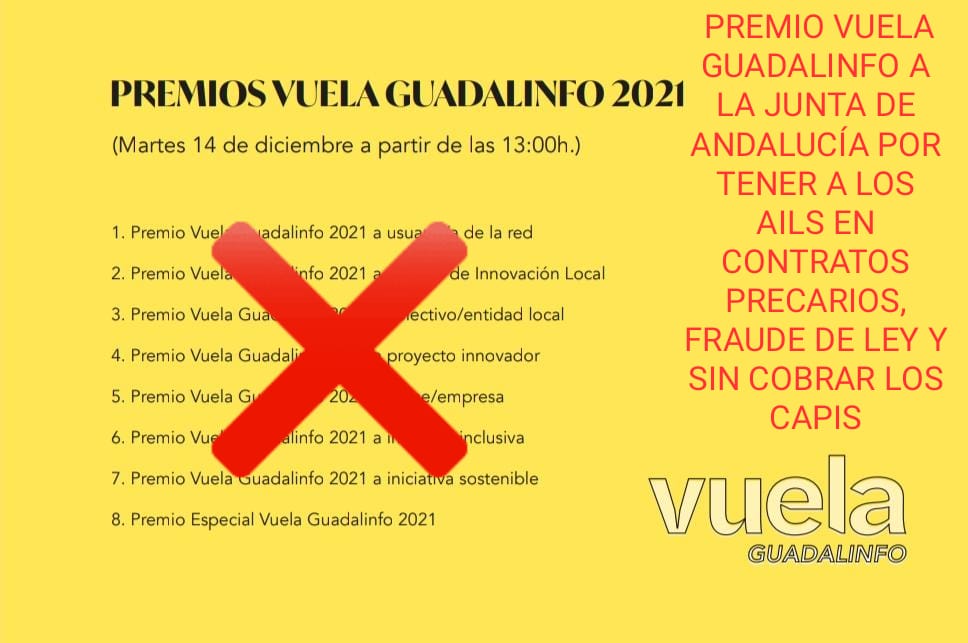 Ailguadalinfo's tweet photo. Tachán 🥁
And the winner is!!
To the power of the pueblos!! 
@AndaluciaJunta
Con mención especial a @eliasbendodo por su gran participación en este premio
Gracias por no atendernos, no escucharnos, no solucionar nuestra precariedad. 
#asinovuelaAndalucia
#guadalinfo https://t.co/UmrChfAPrS