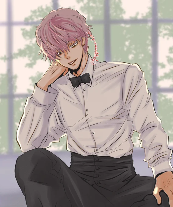 蝶ネクタイ #オリジナル #創作男子 #男子 #イラスト  